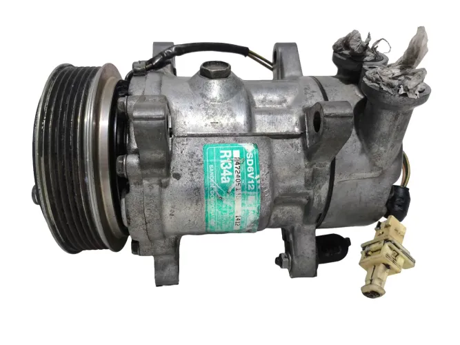 Compressor Ar Condicionado Peugeot 206 1.4 1.6 8v 16v 1999 00 01 02 03 04 05 SD6V12 Sanden