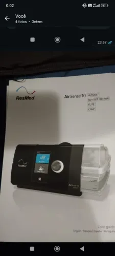 Cpap Resmed Airsense 10 com umidificador e duas interfaces
