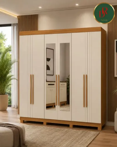 Guarda Roupa Casal 6 Portas Chf Madrid 2,02 - Novo e embalado!!