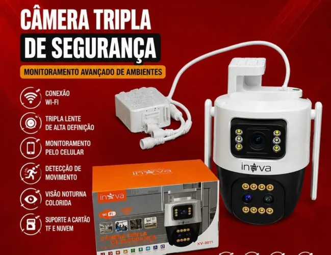 Câmera de segurança -tripla