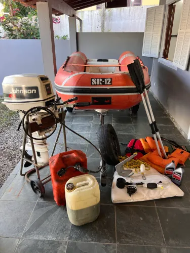 Bote flex boat SR12 - moto 25hp - carreta rodoviária - + kit completo de navegação