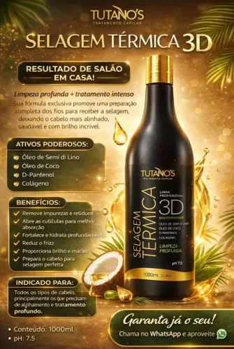 Selagem Térmica 3d Tutano's Profissional 1000ml