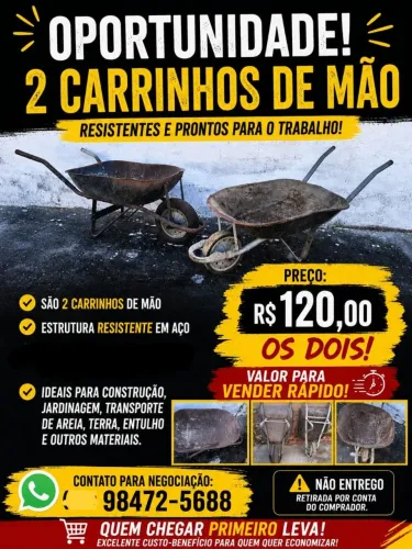 Carrinho de mão usado