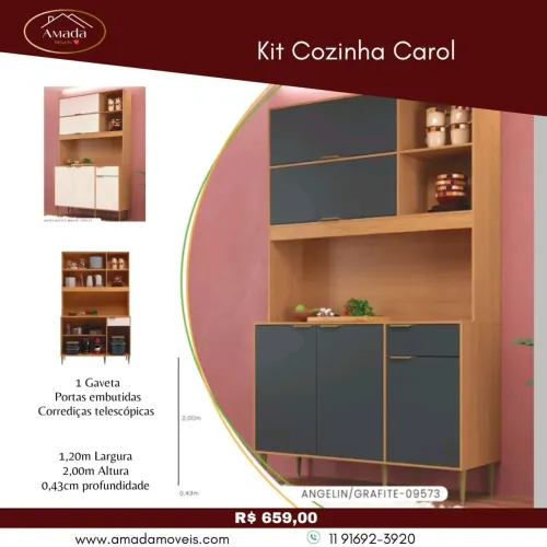 Kit cozinha Carol - à pronta entrega