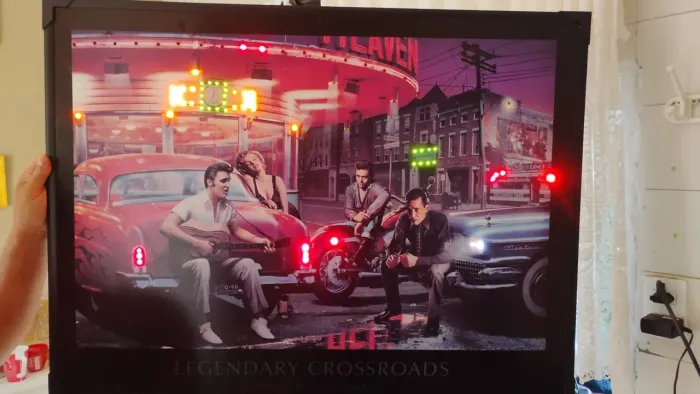 Quadro com Elvis, Marilyn Monroe, James Dean em quadro exclusivo com luzes!