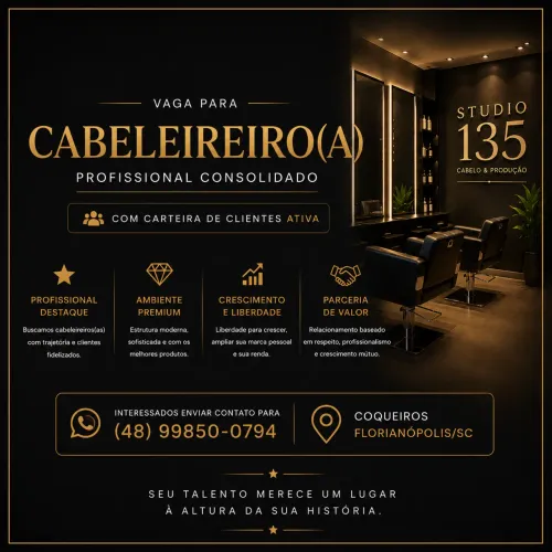 Estamos selecionando cabeleireiros