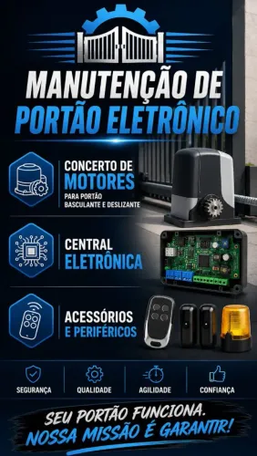 Manutenção portão eletrônico Maringá e Sarandi
