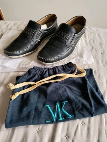 mocassim masculino casual azul 42