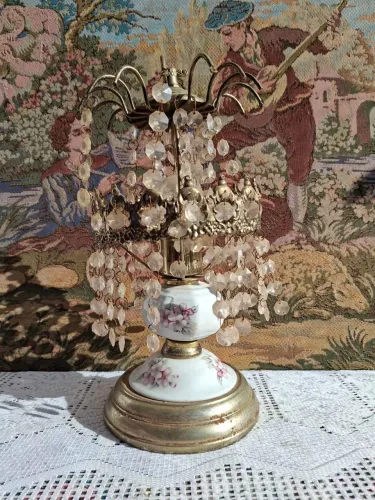 Abajur de metal para reparo conforme fotos (retirar peças ou restauro)