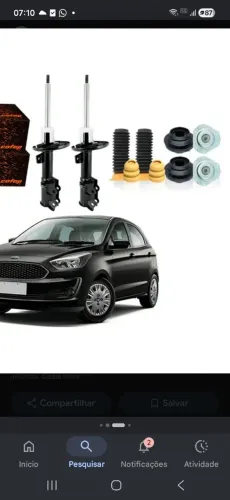 Vendo kit amortecedor dianteiro completo ford ka c dan ou reti do novo  200 promoçao