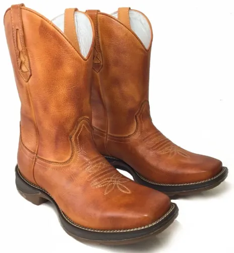 Bota Country Couro Legítimo Nº 43 | Sola Costurada | Estilo Texano Premium