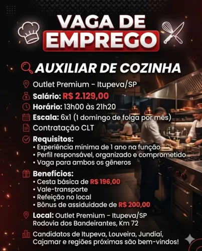 Auxiliar de cozinha