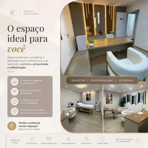Salas locação por horas Profissionais estética