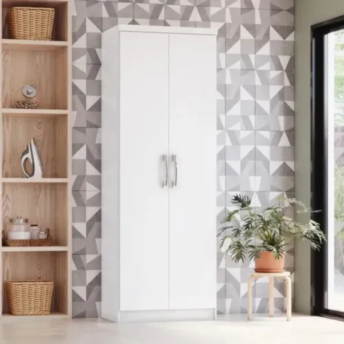 Armário Multiuso com 2 Portas 180cm Branco