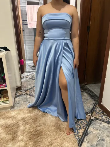Vestido madrinha/formanda azul Serenity - M