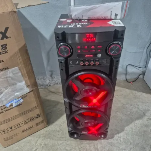 CAIXA DE SOM AMPLIFICADA AMVOX 1100W - BLUETOOTH