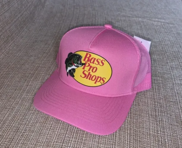 Boné Bass Pro Shops "ORIGINAL" Trucker Logo Basic - Cor Rosa