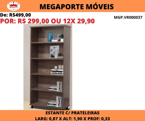 ESTANTE C/PRATELEIRAS