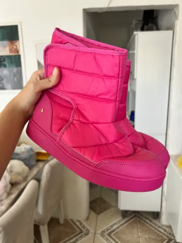 Bota Puffer Bibi Rosa Pink Acolchoada - Tamanho 37