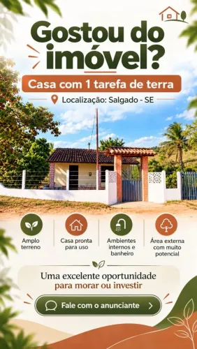 Casa com uma tarefa de terra !
