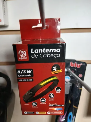 LANTERNA DE CABEÇA RECARREGÁVEL