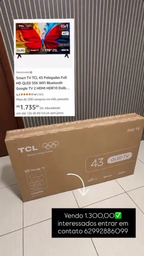 TV TCL 43 polegadas
