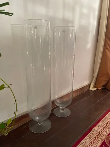 Vasos em vidro para decoração 2 un
