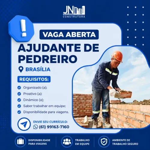 SERVENTE DE OBRA - Planaltina, Lago Norte e Taguatinga