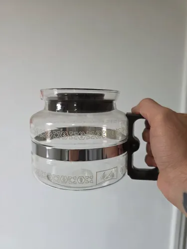Jarra Melitta de Vidro Refratário 1L com Tampa - Anos 80