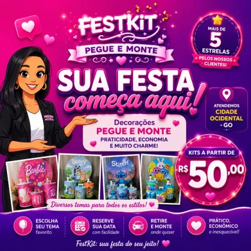 Aluguel de Pegue e Monte para Festas | Mais de 100 Temas