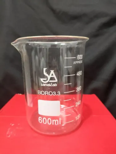 Kit Vidraria Laboratório: 2 Béqueres 250ml e 1 Béquer 600ml Borossilicato 3.3