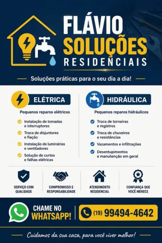 Pequenos reparos em elétrica e hidráulica