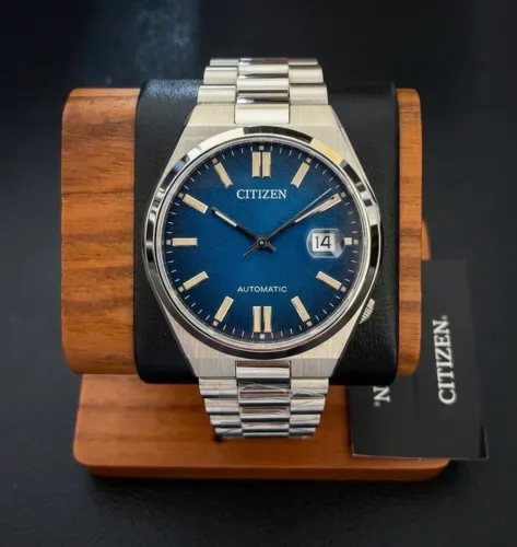 Citizen Tsuyosa Automático Azul Texturizado Novo