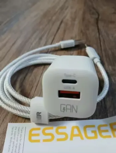 Fonte com cabo turbo 20w essager 2 portas 