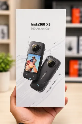 Câmera de Ação Insta360 X3 72MP 5.7K à Prova D?Água - Preto