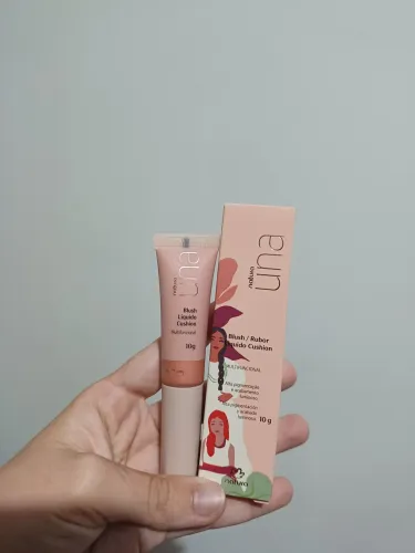 Blush líquido cushion Natura Una Coral