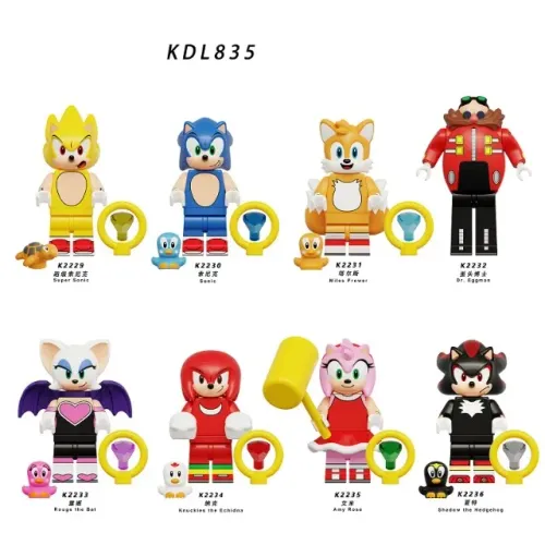 Sonic e seus amigos boneco lego