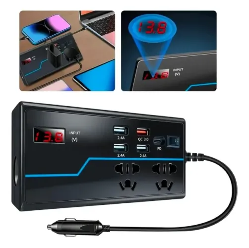 Inversor Tensão Conversor 12v/24v A 110v/ Veicular Para Tomada Veícular 12v 