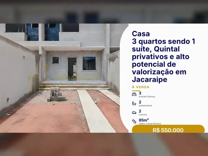 Seu novo lar em São Francisco: Casa moderna com 3 quartos e espaço para convivência!