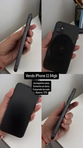 Iphone 11 64gb  Caixa  72% a bateria