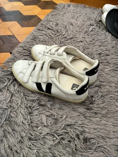 Tênis VEJA / Vert V-10 Original Couro Branco Preto Nº 44