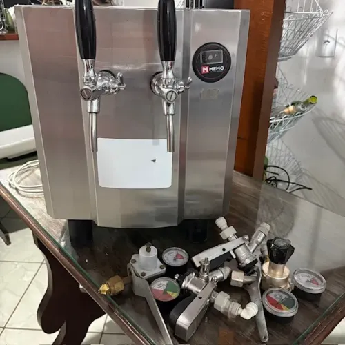 Chopeira Elétrica Memo Small 50L/h 2 Torneiras+2 válvulas+2 manometros