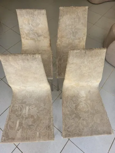 04 Cadeiras de mesa de jantar para reformar