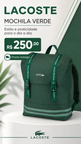 mochila lacoste - nova
