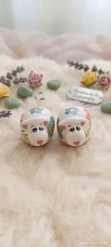 Dupla de ovelhinhas decorativas miniaturas