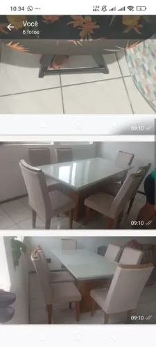 Vendo Rack, poltrona e mesa com cadeiras