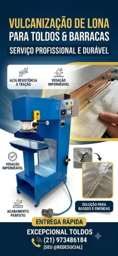 Costura de lona de toldo (vulcanização)