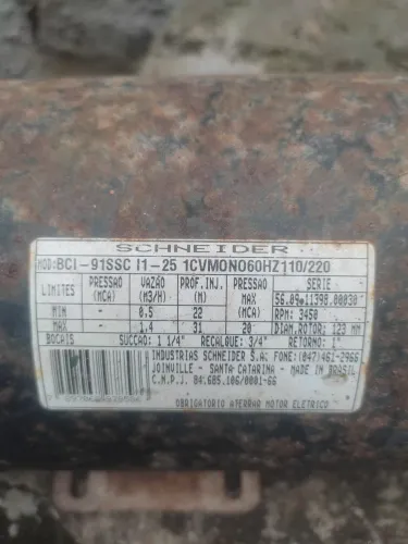 Vende se bomba d água shineider 1CV