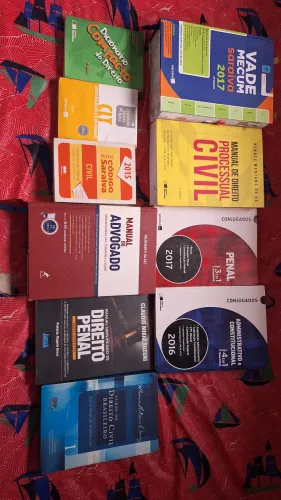 Lote de Livros de Direito - Civil, Penal, Constitucional e Vade Mecum