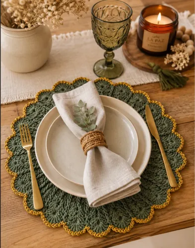 Souplat Flor de Crochê